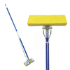SqueezeMatic Butterfly Sponge Mop, 9" Wide Head and 48" Long Steel Handle, comparable to Quickie Automatic Sponge Mop Type S