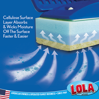 Natural Cellulose Squeeze Sponge Mop, 9" Wide Head w 4 pc threaded handle