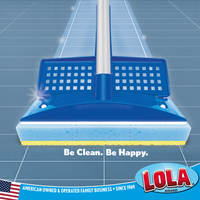 Natural Cellulose Squeeze Sponge Mop, 9" Wide Head w 4 pc threaded handle