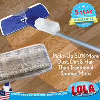 Floor Spray Spritz Mop, Refillable dispensing bottle to use with your own preferred cleaning products