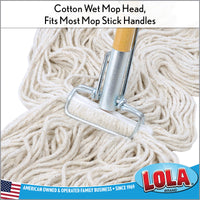 Lola #12 Cotton Wet Mop Head Refill, Item 213, Lola Products