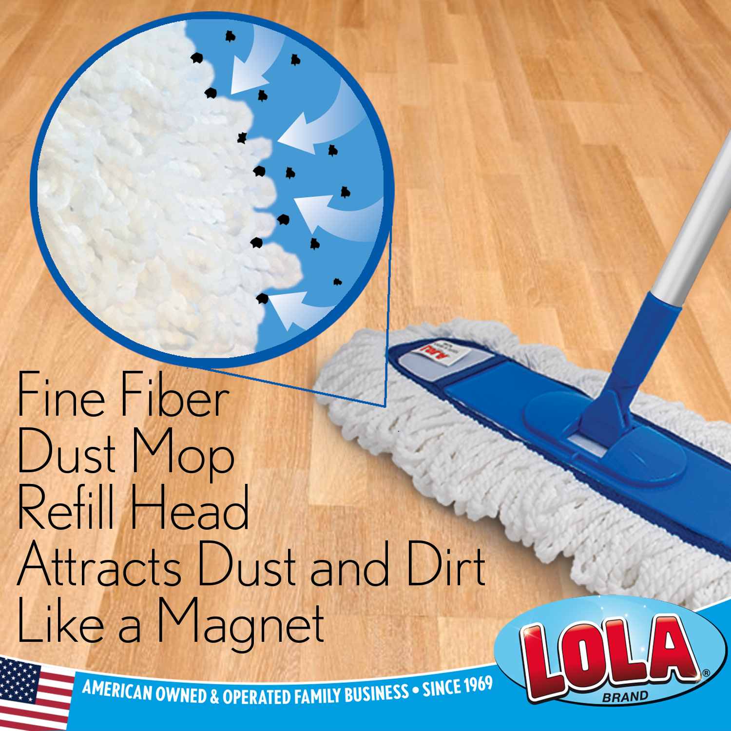 Lola Flexible Dust Mop Refill with 18