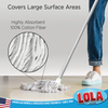 Cotton Deck Mop - 12 oz. w/ Coated Steel 48" 4-Piece Threaded Handle