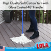 Lola's Cotton Deck Mop - 12 oz., with High Gloss Coated 48" 4 piece handle