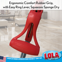 Lola Pro Amazin Sponge & Scrubber Roller Mop, w/ Ergonomic Comfort Rubber Grip, #221