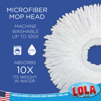 Lola Product's Revolution™ Microfiber Spin Mop System, floor, cleaning, 232, lola
