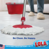 The Revolution™ Microfiber Spin Mop Head absorbs 10 times it's weight in water, 232, lola