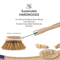 "The Original" Dishwashing & Vegetable Brush, Eco-Friendly Birch Wood (Pack of 144)