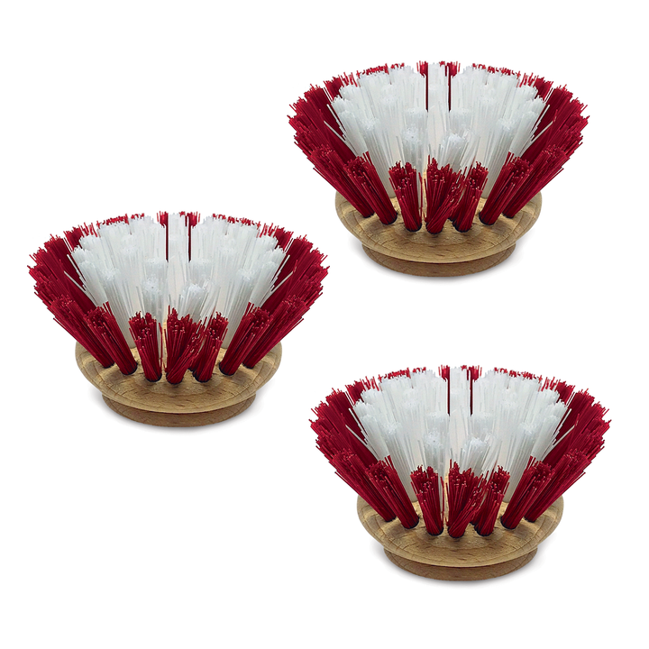 "The Original" Dishwashing & Vegetable Brush Replacement Heads - 3 Pack