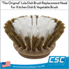 Lola Eco Friendly Wooden Heads Replacement | Kitchen Dish & Vegetable Brush - 3 Pack