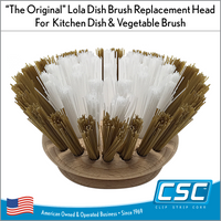 Lola Eco Friendly Wooden Heads Replacement | Kitchen Dish & Vegetable Brush - 3 Pack