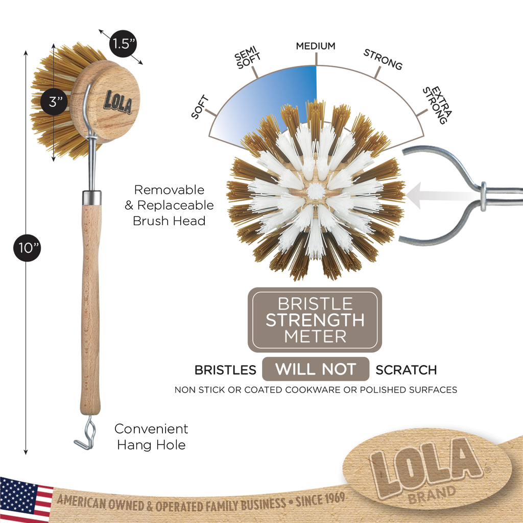 Dish Brush - Wooden & Eco-Friendly Dish Brush - The Earthling Co.