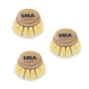 "The Original" Lola Tampico Vegetable & Dish Brush | Large Head Refills 3 Pack