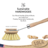 "The Original" Lola Tampico Vegetable & Dish Brush | Large Head Refills 3 Pack