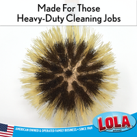 Lola Pot and Pan Brush Replacement Head - Brass Wire & Tampico Bristles - 3 Pack