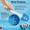 500 Brushes Replacement Toilet Bowl Brush Head - 4 Count