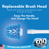 500 Brushes Replacement Toilet Bowl Brush Head - 1 Count