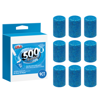 500 Brushes Blue Cleanser Cartridge Refills - 9 Count