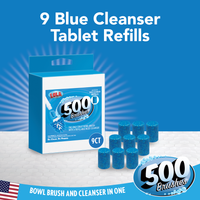 500 Brushes Blue Cleanser Cartridge Refills - 9 Count