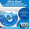 Self Dispensing Toilet Brush & Wand 4 Heads, 2 Handles, 2 Caddy, 20 Tablets Kit