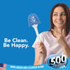 Self Dispensing Toilet Brush & Wand 4 Heads, 2 Handles, 2 Caddy, 20 Tablets Kit
