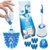 Self Dispensing Toilet Brush & Wand 2 Heads, 1 Handle, 1 Caddy, 15 Tablets Kit