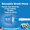 Self Dispensing Toilet Brush & Wand 2 Heads, 1 Handle, 1 Caddy, 15 Tablets Kit