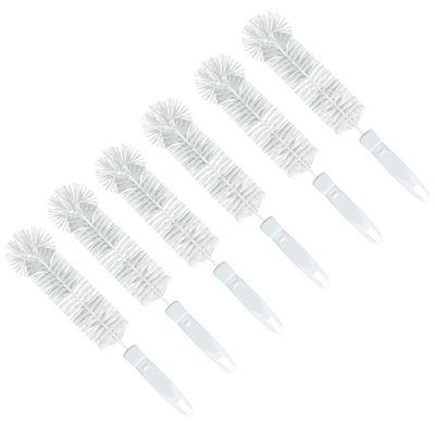 Bottle Brush, w/ Durable Poly Fiber Bristles - 6 Pack