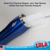 Lola's Bottle Brush, with Durable Poly Fiber Bristles