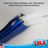 Lola's Bottle Brush, with Durable Poly Fiber Bristles