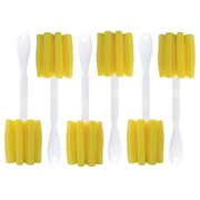 Glass & Jar Brush, w/ star shaped polyurethane foam sponge head - 6 Pack