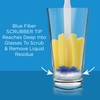 Glass & Jar Brush, w/ star shaped polyurethane foam sponge head -4 Pack