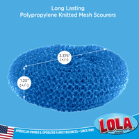 plastic mesh non-scratch scourers, Item 378, LOLA