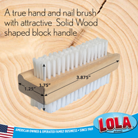 Hand & Nail Brush, Wood Block -12 Pack