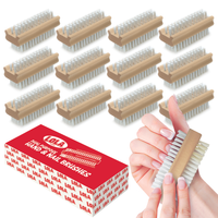 Hand & Nail Brush, Wood Block -12 Pack (Retail Shelf Package)