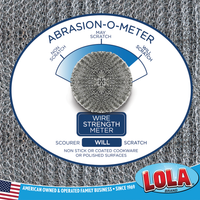 Wire Mesh Scourer, 3.25" Diameter x 1" for Heavy Duty Jobs