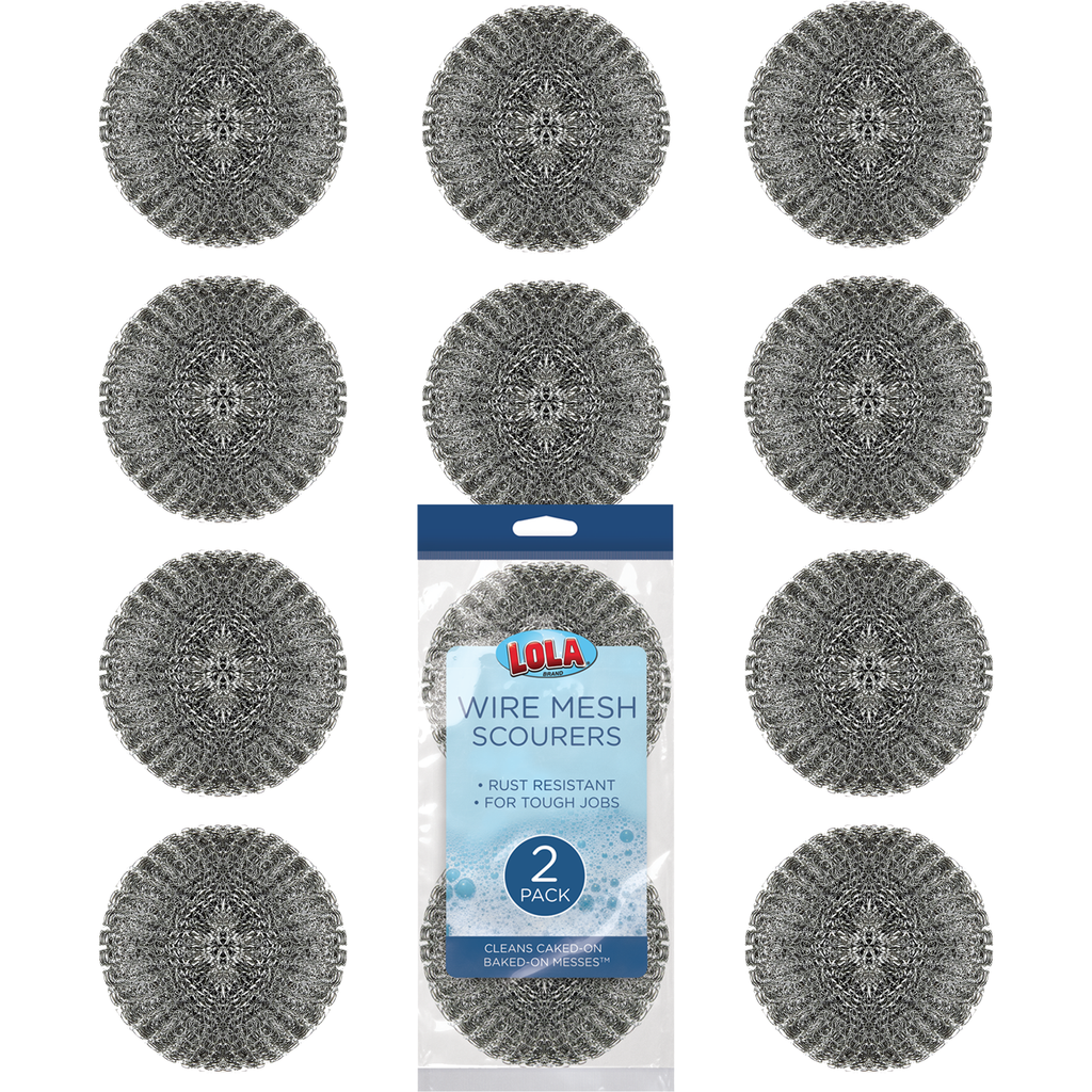 Wire Mesh Scourer - 12 pack