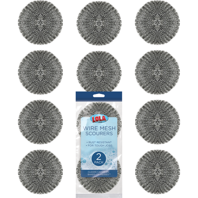 Wire Mesh Scourer - 12 pack