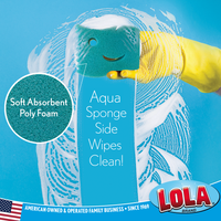 Scrubber and Wipe Clean Sponge, # 395, LOLA