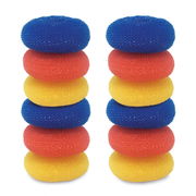 Jumbo Plastic Mesh Scourer - 144 Pack (Assorted Colors)