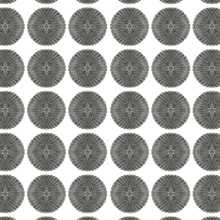Bulk case pattern showing a large repeating grid of Lola Jumbo Wire Mesh Scourers, round silver stainless steel mesh balls, 144-pack case