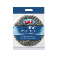 Jumbo Wire Mesh Scourer, 4" x 4" x 1.5" Galvanized Steel, by LOLA, item# 401
