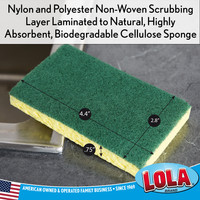 Lola Brand Cellulose Sponge and Scourer, Item#419