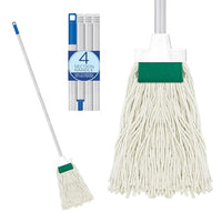 Cotton Floor Wet Mop w/ Scuff Remover™ and 4 Piece Handle, #2119