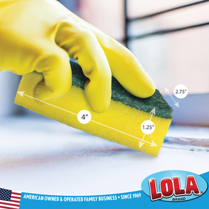 sponges, heavy duty, with scrubbing, LOLA Brand, #421