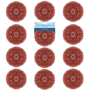 Copper Mesh Scourer, size 3.5" x 3.5" x 1.25", for Heavy Duty Jobs (12 Pack)