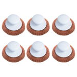 Copper Mesh Scourer with Hand Saver Knob -6 Pack