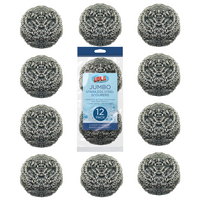 Jumbo Stainless Steel Scourer - 12 Pack, #4322, Cleans steel, LOLA