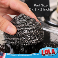 Jumbo Stainless Steel Scourer, Lola Products, Item# 4322