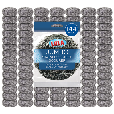 Jumbo Stainless Steel Scourer - 144 pack